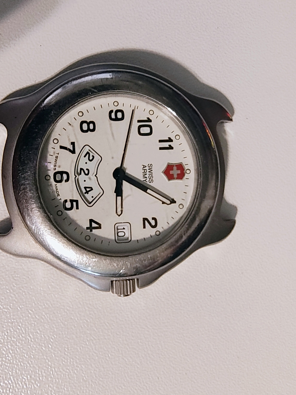 Swiss Army Stainless Steel White Dial Watch